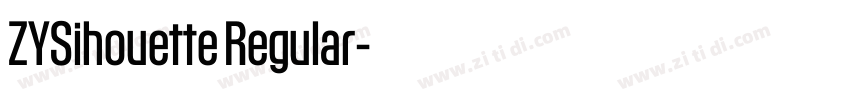 ZYSihouette Regular字体转换